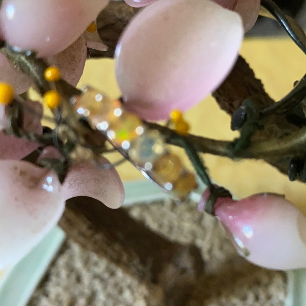 Vintage 925 Ethiopian opal band ring
